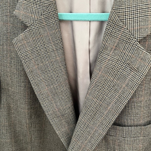 Brown Wool Blend Single-Breasted Blazer - Picture 4 of 14